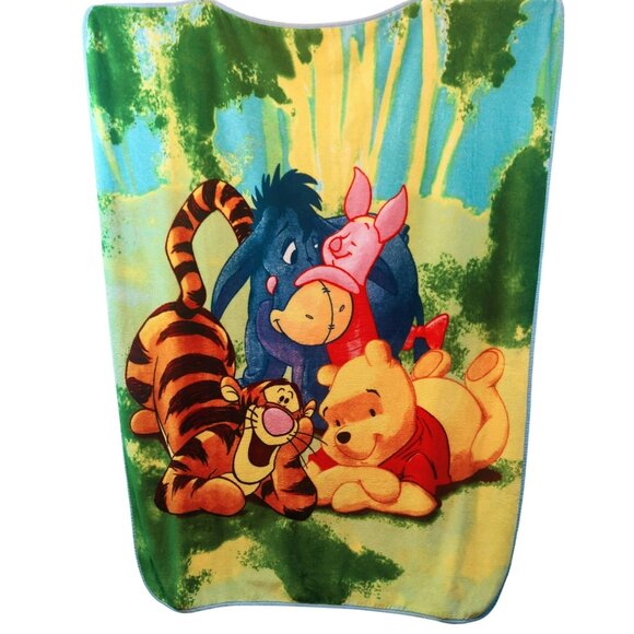 Vintage Winnie The Pooh & Friends Fleece Throw Blanket 50x70 Inches - Picture 1 of 5
